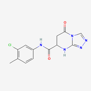 N-(3-chloro-4-methylphenyl)-5-oxo-5,6,7,8-tetrahydro[1,2,4]triazolo[4,3-a]pyrimidine-7-carboxamide