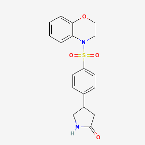 4-[4-(2,3-dihydro-4H-1,4-benzoxazin-4-ylsulfonyl)phenyl]pyrrolidin-2-one