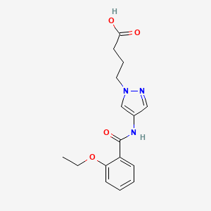 4-(4-{[(2-ethoxyphenyl)carbonyl]amino}-1H-pyrazol-1-yl)butanoic acid