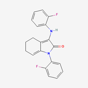 1-(2-fluorophenyl)-3-[(2-fluorophenyl)amino]-1,4,5,6-tetrahydro-2H-indol-2-one