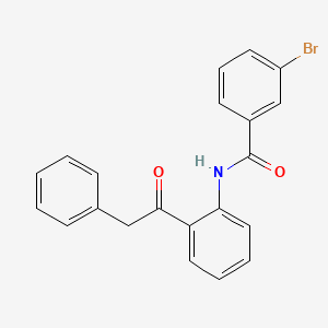 molecular formula C21H16BrNO2 B11065277 3-bromo-N-[2-(phenylacetyl)phenyl]benzamide 