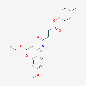 4-Methylcyclohexyl 4-{[3-ethoxy-1-(4-methoxyphenyl)-3-oxopropyl]amino}-4-oxobutanoate