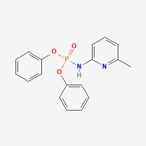 molecular formula C18H17N2O3P B11065319 Phosphoramidic acid, (6-methyl-2-pyridinyl)-, diphenyl ester 