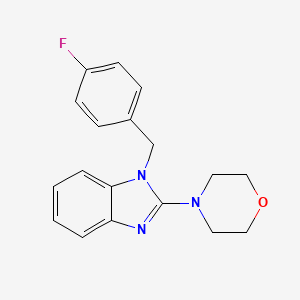 molecular formula C18H18FN3O B11065347 1-(4-fluorobenzyl)-2-morpholino-1H-benzo[d]imidazole CAS No. 225117-60-2