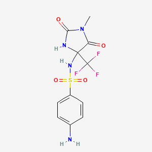 4-amino-N-[1-methyl-2,5-dioxo-4-(trifluoromethyl)imidazolidin-4-yl]benzenesulfonamide