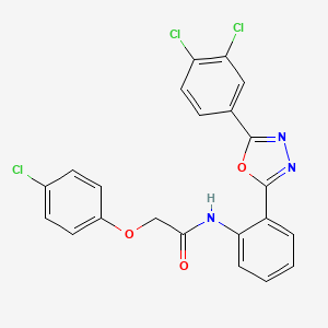 2-(4-chlorophenoxy)-N-{2-[5-(3,4-dichlorophenyl)-1,3,4-oxadiazol-2-yl]phenyl}acetamide