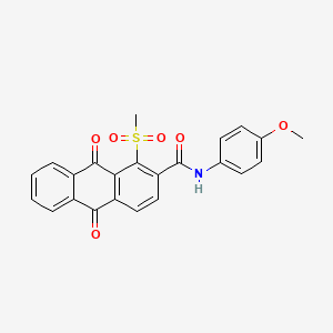 N-(4-methoxyphenyl)-1-(methylsulfonyl)-9,10-dioxo-9,10-dihydroanthracene-2-carboxamide