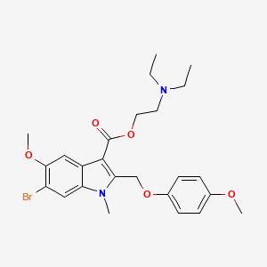 2-(diethylamino)ethyl 6-bromo-5-methoxy-2-[(4-methoxyphenoxy)methyl]-1-methyl-1H-indole-3-carboxylate