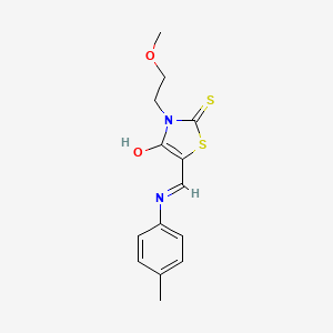 (5Z)-3-(2-methoxyethyl)-5-{[(4-methylphenyl)amino]methylidene}-2-thioxo-1,3-thiazolidin-4-one