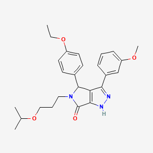 4-(4-ethoxyphenyl)-3-(3-methoxyphenyl)-5-[3-(propan-2-yloxy)propyl]-4,5-dihydropyrrolo[3,4-c]pyrazol-6(1H)-one