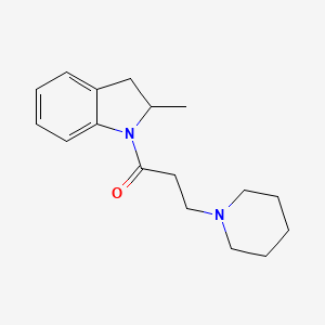 1-(2-methyl-2,3-dihydro-1H-indol-1-yl)-3-(piperidin-1-yl)propan-1-one