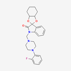 1'-{[4-(2-fluorophenyl)piperazin-1-yl]methyl}-3a,4,5,6,7,7a-hexahydrospiro[1,3-benzodioxole-2,3'-indol]-2'(1'H)-one