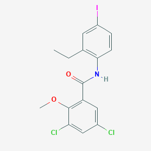 3,5-dichloro-N-(2-ethyl-4-iodophenyl)-2-methoxybenzamide