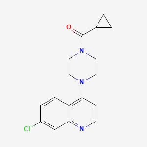 molecular formula C17H18ClN3O B11065544 7-Chloro-4-[4-(cyclopropylcarbonyl)-1-piperazinyl]quinoline 