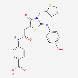 4-({[(2Z)-2-[(4-methoxyphenyl)imino]-4-oxo-3-(thiophen-2-ylmethyl)-1,3-thiazolidin-5-yl]acetyl}amino)benzoic acid