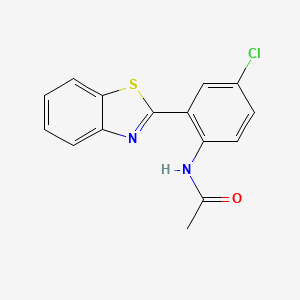 molecular formula C15H11ClN2OS B11065577 N-[2-(1,3-benzothiazol-2-yl)-4-chlorophenyl]acetamide 