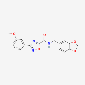 N-(1,3-benzodioxol-5-ylmethyl)-3-(3-methoxyphenyl)-1,2,4-oxadiazole-5-carboxamide