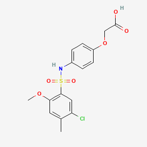 (4-{[(5-Chloro-2-methoxy-4-methylphenyl)sulfonyl]amino}phenoxy)acetic acid