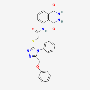 N-(1,4-dioxo-1,2,3,4-tetrahydrophthalazin-5-yl)-2-{[5-(phenoxymethyl)-4-phenyl-4H-1,2,4-triazol-3-yl]sulfanyl}acetamide