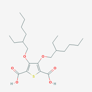 molecular formula C22H36O6S B11065646 3,4-Bis[(2-ethylhexyl)oxy]thiophene-2,5-dicarboxylic acid 