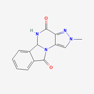 molecular formula C13H10N4O2 B11065654 4-methyl-1,4,5,8-tetrazatetracyclo[7.7.0.02,6.010,15]hexadeca-2,5,10,12,14-pentaene-7,16-dione 