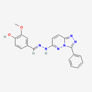 2-methoxy-4-{(E)-[2-(3-phenyl[1,2,4]triazolo[4,3-b]pyridazin-6-yl)hydrazinylidene]methyl}phenol