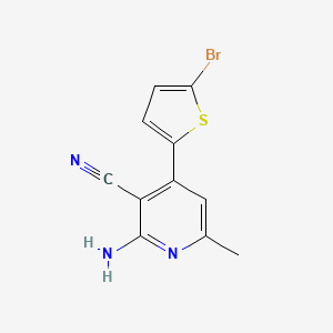 2-Amino-4-(5-bromothiophen-2-yl)-6-methylpyridine-3-carbonitrile