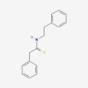 molecular formula C16H17NS B11065680 2-phenyl-N-(2-phenylethyl)ethanethioamide 