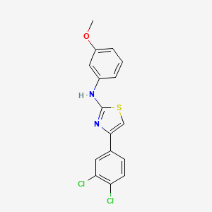 molecular formula C16H12Cl2N2OS B11065695 4-(3,4-dichlorophenyl)-N-(3-methoxyphenyl)-1,3-thiazol-2-amine 