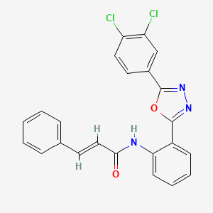 (2E)-N-{2-[5-(3,4-dichlorophenyl)-1,3,4-oxadiazol-2-yl]phenyl}-3-phenylprop-2-enamide