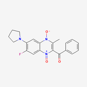 [7-Fluoro-3-methyl-1,4-dioxido-6-(pyrrolidin-1-yl)quinoxalin-2-yl](phenyl)methanone