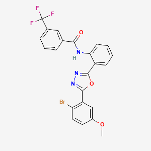 N-{2-[5-(2-bromo-5-methoxyphenyl)-1,3,4-oxadiazol-2-yl]phenyl}-3-(trifluoromethyl)benzamide