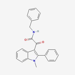 molecular formula C24H20N2O2 B11065716 N-benzyl-2-(1-methyl-2-phenyl-1H-indol-3-yl)-2-oxoacetamide 