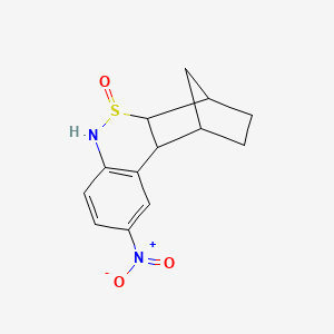 molecular formula C13H14N2O3S B11065748 9-nitro-2,3,4,4a,6,10b-hexahydro-1H-1,4-methanodibenzo[c,e][1,2]thiazine 5-oxide 