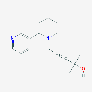 3-Methyl-6-[2-(pyridin-3-yl)piperidin-1-yl]hex-4-yn-3-ol