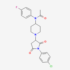 N-{1-[1-(4-chlorophenyl)-2,5-dioxopyrrolidin-3-yl]piperidin-4-yl}-N-(4-fluorophenyl)acetamide