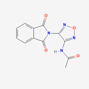 molecular formula C12H8N4O4 B11065792 N-[4-(1,3-dioxo-1,3-dihydro-2H-isoindol-2-yl)-1,2,5-oxadiazol-3-yl]acetamide 