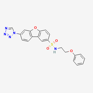 N-(2-phenoxyethyl)-7-(1H-tetrazol-1-yl)dibenzo[b,d]furan-2-sulfonamide