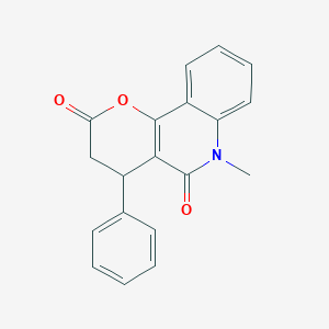 molecular formula C19H15NO3 B11065816 6-methyl-4-phenyl-4,6-dihydro-2H-pyrano[3,2-c]quinoline-2,5(3H)-dione 