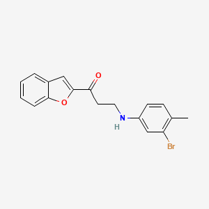 1-(1-Benzofuran-2-yl)-3-[(3-bromo-4-methylphenyl)amino]propan-1-one