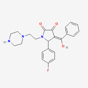 5-(4-fluorophenyl)-3-hydroxy-4-(phenylcarbonyl)-1-[2-(piperazin-1-yl)ethyl]-1,5-dihydro-2H-pyrrol-2-one