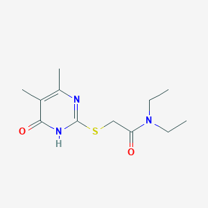 molecular formula C12H19N3O2S B11065846 2-((4,5-dimethyl-6-oxo-1,6-dihydropyrimidin-2-yl)thio)-N,N-diethylacetamide 