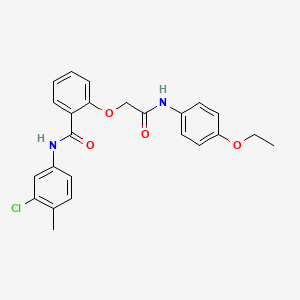 molecular formula C24H23ClN2O4 B11065873 N-(3-chloro-4-methylphenyl)-2-{2-[(4-ethoxyphenyl)amino]-2-oxoethoxy}benzamide CAS No. 727674-97-7