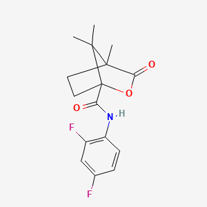 N-(2,4-difluorophenyl)-4,7,7-trimethyl-3-oxo-2-oxabicyclo[2.2.1]heptane-1-carboxamide