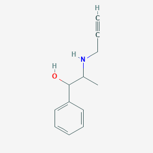 molecular formula C12H15NO B11065910 1-Phenyl-2-(prop-2-yn-1-ylamino)propan-1-ol 