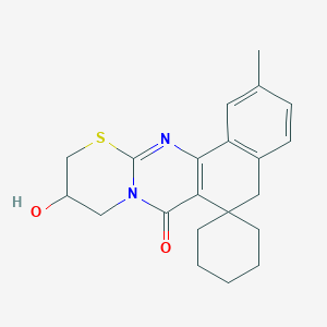 10-hydroxy-2-methyl-10,11-dihydro-9H-spiro[benzo[h][1,3]thiazino[2,3-b]quinazoline-6,1'-cyclohexan]-7(5H)-one