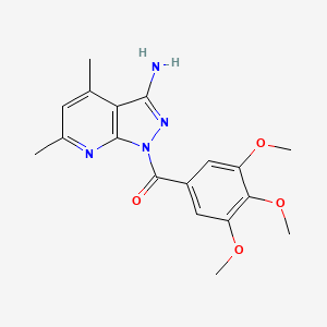 (3-amino-4,6-dimethyl-1H-pyrazolo[3,4-b]pyridin-1-yl)(3,4,5-trimethoxyphenyl)methanone