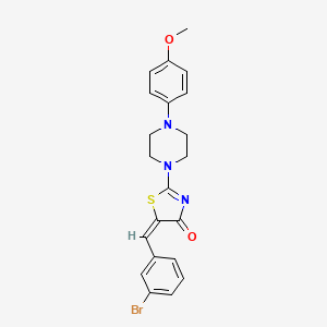 (5E)-5-(3-bromobenzylidene)-2-[4-(4-methoxyphenyl)piperazin-1-yl]-1,3-thiazol-4(5H)-one