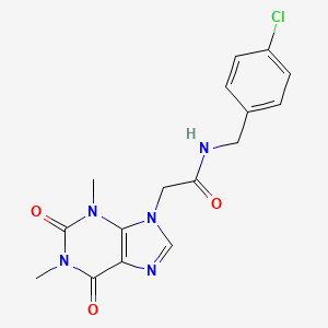 N-(4-chlorobenzyl)-2-(1,3-dimethyl-2,6-dioxo-1,2,3,6-tetrahydro-9H-purin-9-yl)acetamide