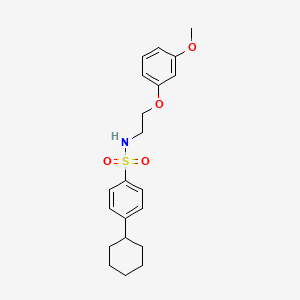 4-cyclohexyl-N-[2-(3-methoxyphenoxy)ethyl]benzenesulfonamide